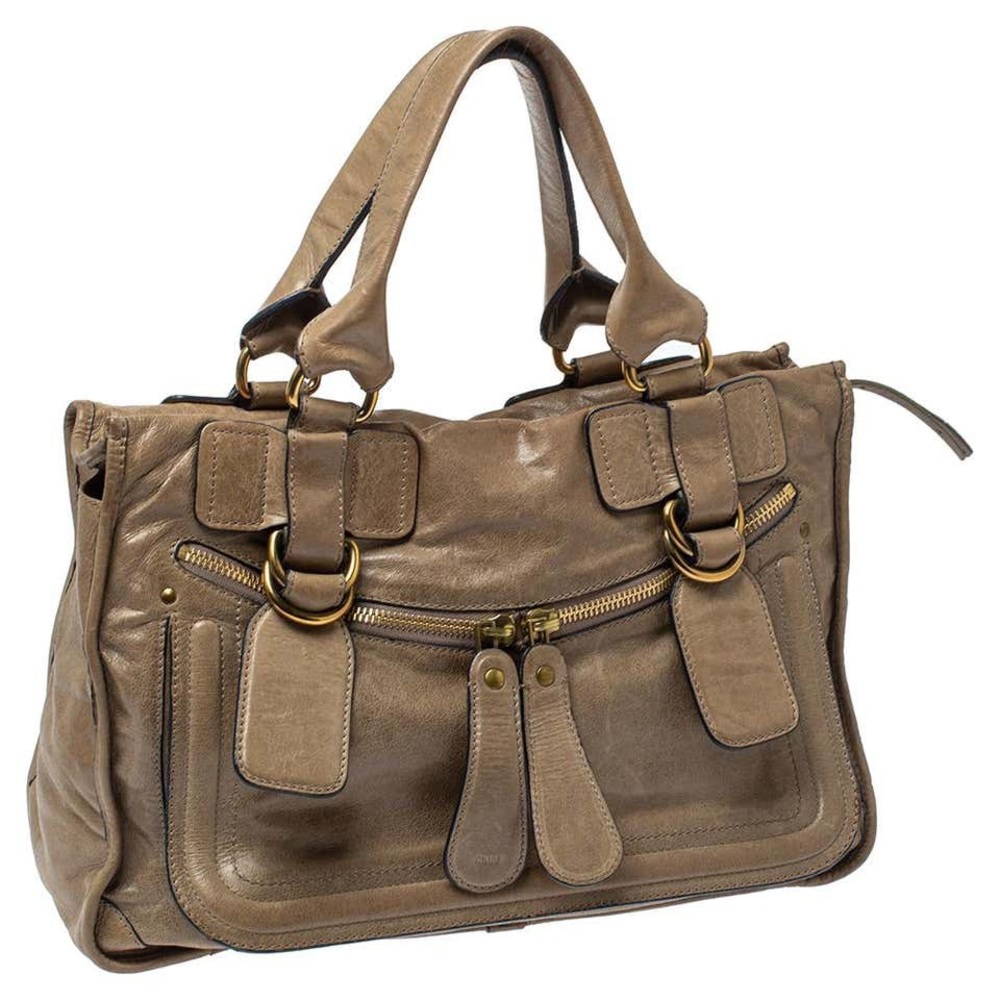 Chloe Beige Leather Bay Satchel
